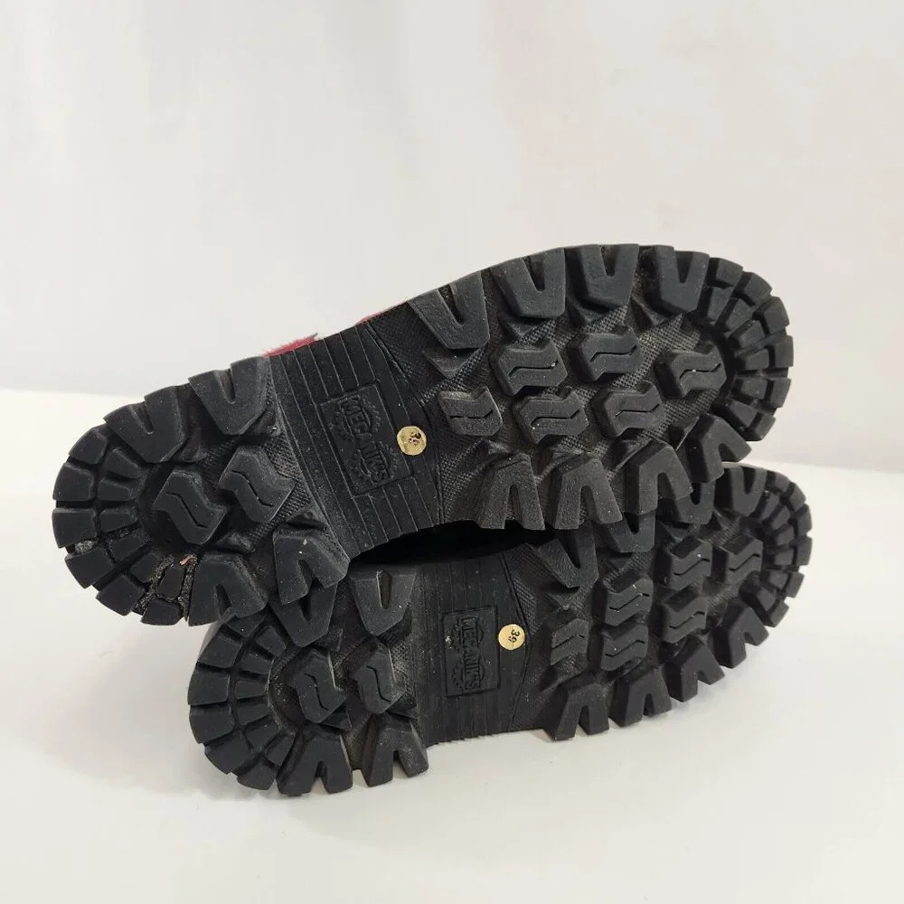 Oscar Sport Fur Boots Red Size EU 39 (US 8) Winter Outdoor Made in Italy - Picture 10 of 16